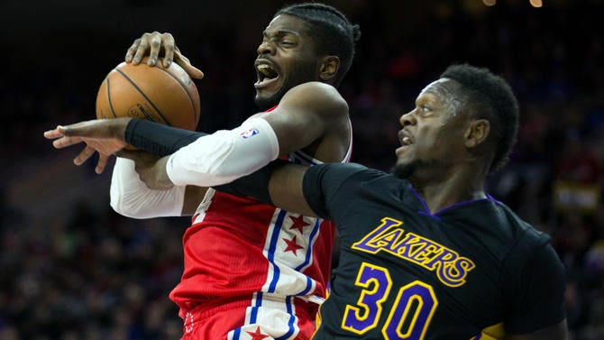 Nerlens Noel against the Lakers