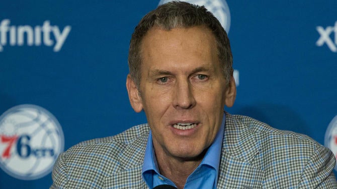 Bryan Colangelo at presser