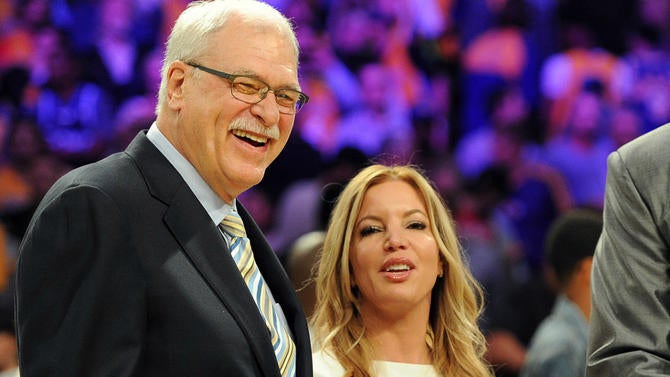 Phil Jackson and Jeanie Buss in Los Angeles
