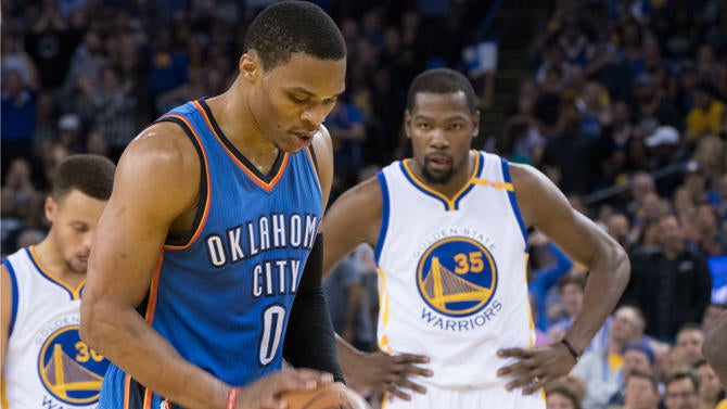 Russell Westbrook and Kevin Durant