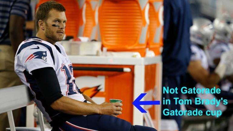 Tom Brady doesn't drink Gatorade on the sideline, he 