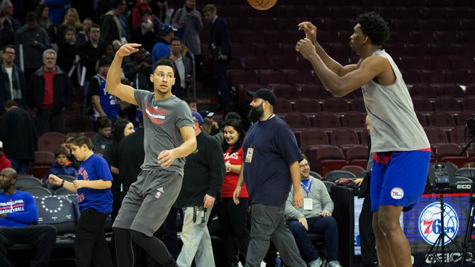 Ben Simmons and Joel Embiid