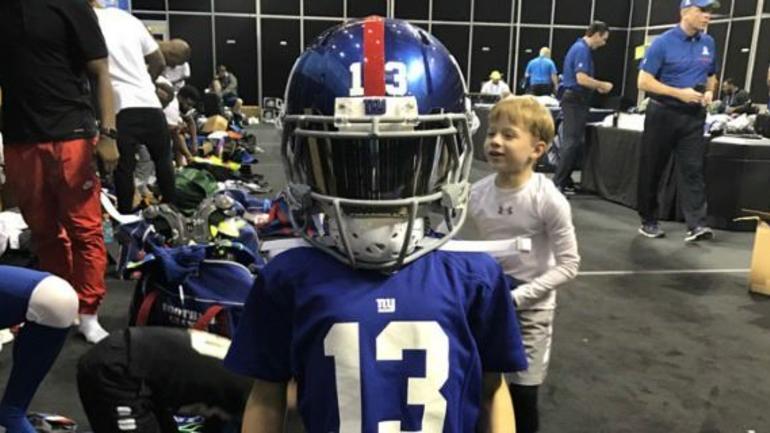 LOOK: Drew Brees' son wears Odell Beckham Jr.'s Pro Bowl 