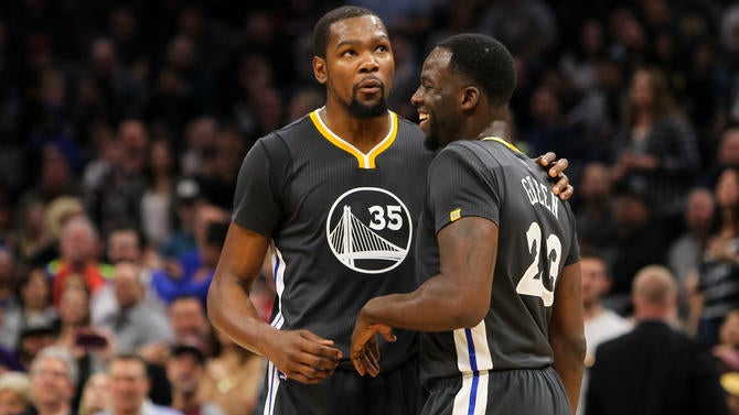 Draymond Green and Kevin Durant