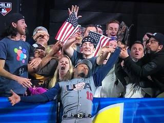 Adam Jones' INSANE catch for United States in 2017 World Baseball Classic!!  