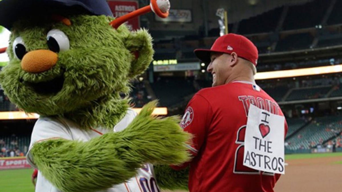 Fishin' for an Angel: Trout turns tide on Astros mascot Orbit