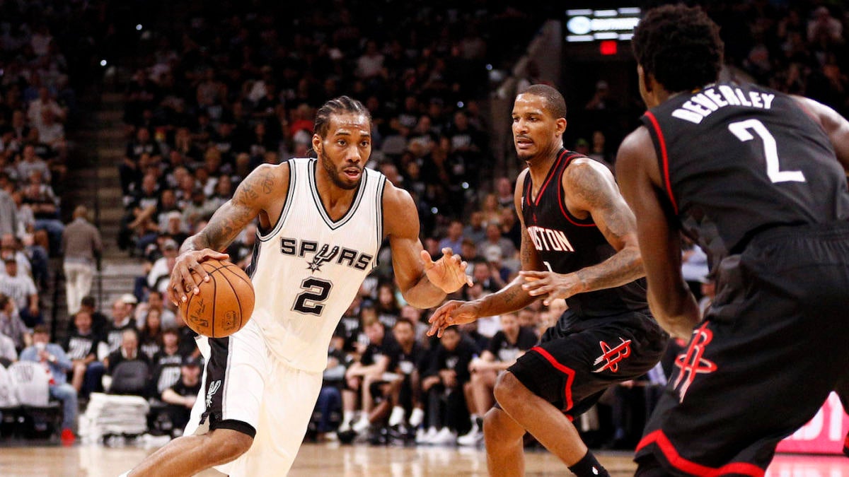 Spurs-Rockets: Kawhi Leonard rolls ankle in Game 5, sits out final play ...