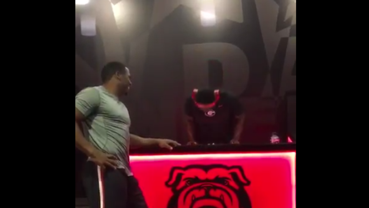 LOOK: Georgia installed a DJ booth in its locker room and it's awesome ...