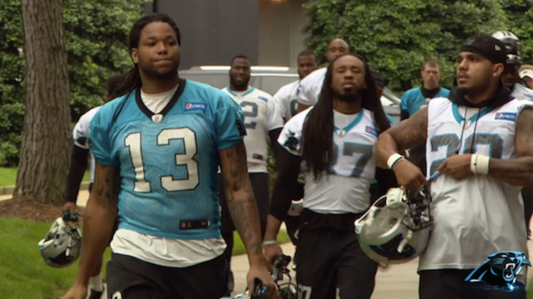 Kelvin Benjamin looks out of shape at Panthers OTAs and 