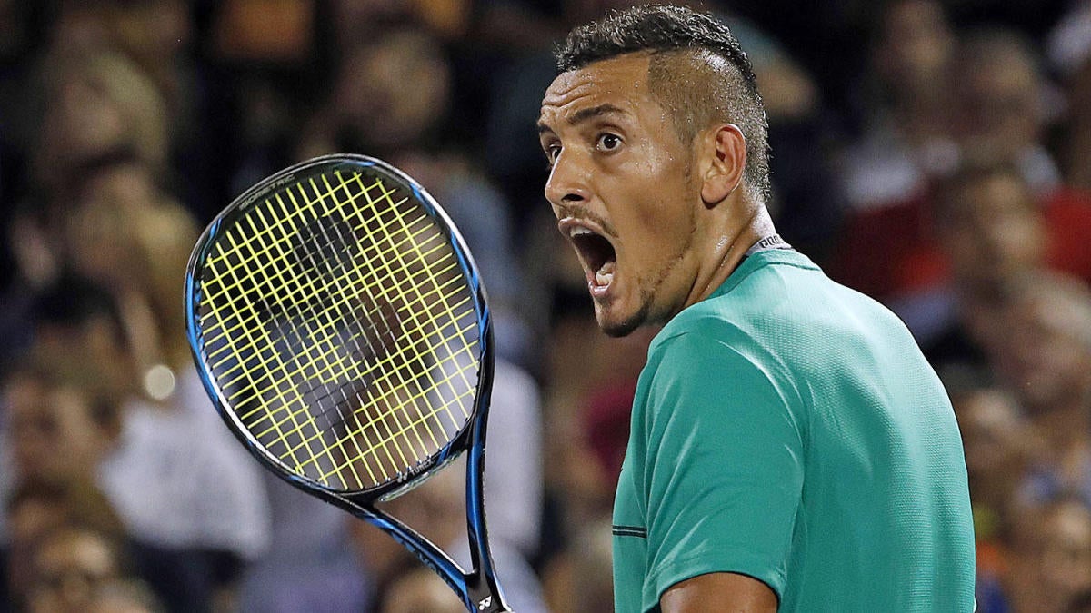 Nick Kyrgios Throws Water Bottle At Umpire S Chair In