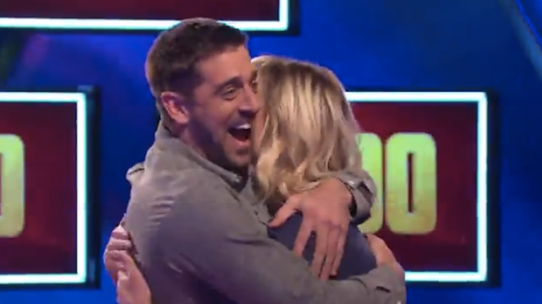 LOOK: Aaron Rodgers shows up on TV game show, helps a 