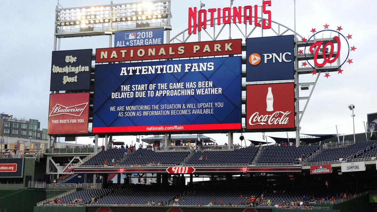 Nationals, Braves sit through threehour rain delay without a drop