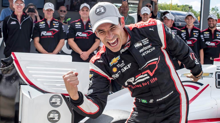 Helio Castroneves breaks 3-year IndyCar drought with win 