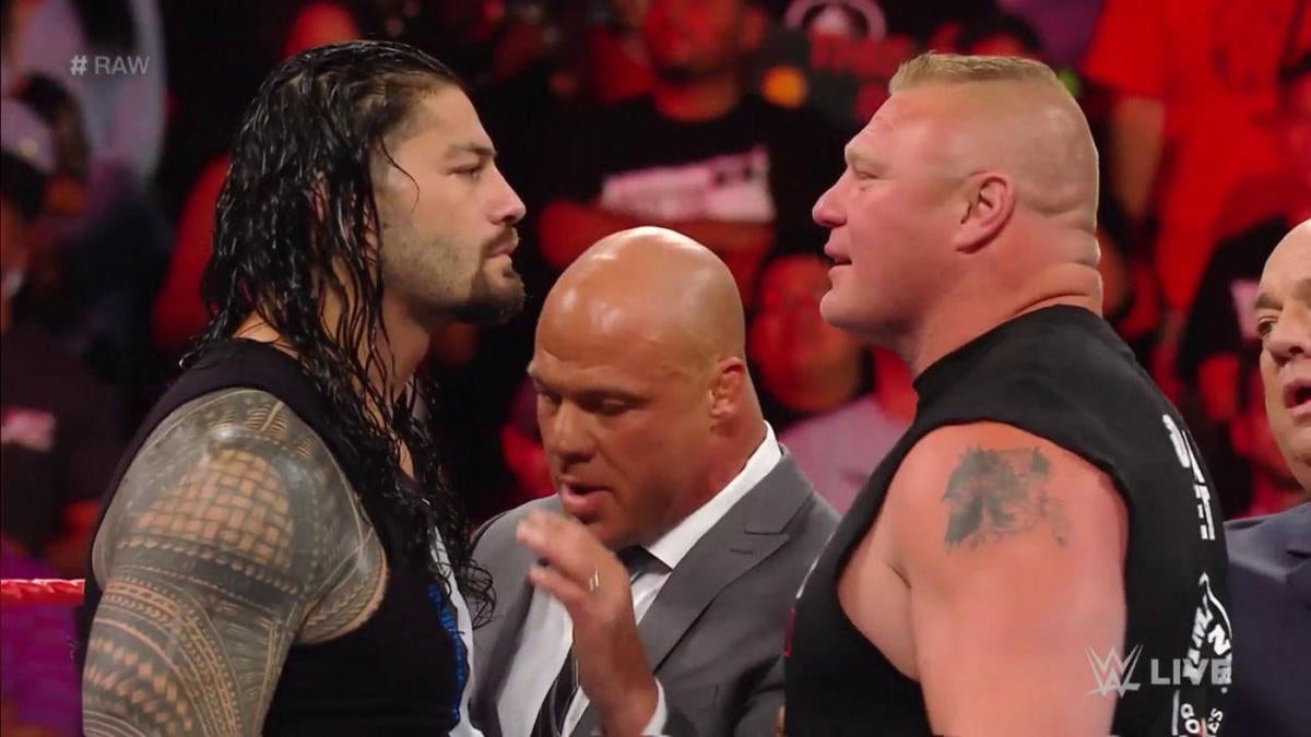 Wwe Raw Results Recap Lesnar Reigns And Samoa Joe Feud Angle S