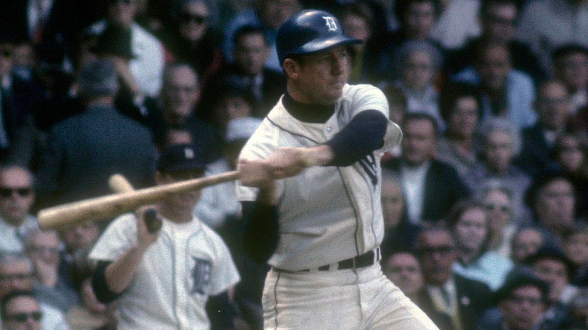 Al Kaline batting in the 1968 World Series