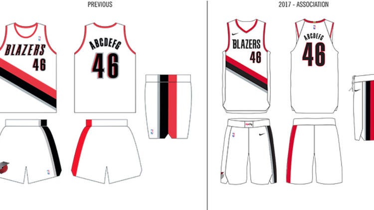 blazers new jerseys
