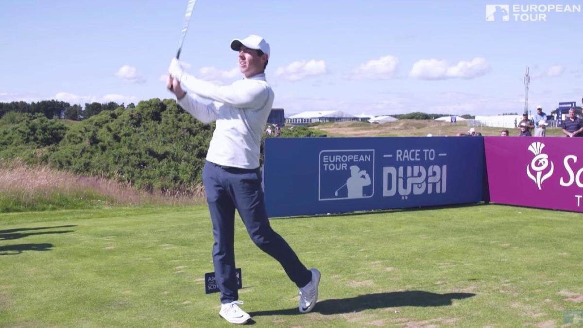 WATCH European Tour golfers play a par3 lefthanded in Scotland