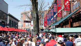 Jersey Street starts to fill with Red Sox fans 