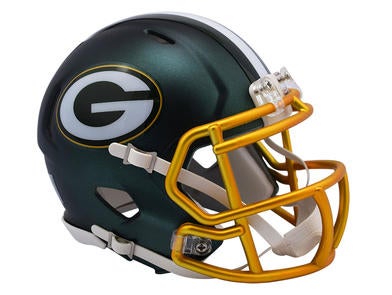 Green Bay Packers NFL Riddell Helmet Tracker Set at the Packers