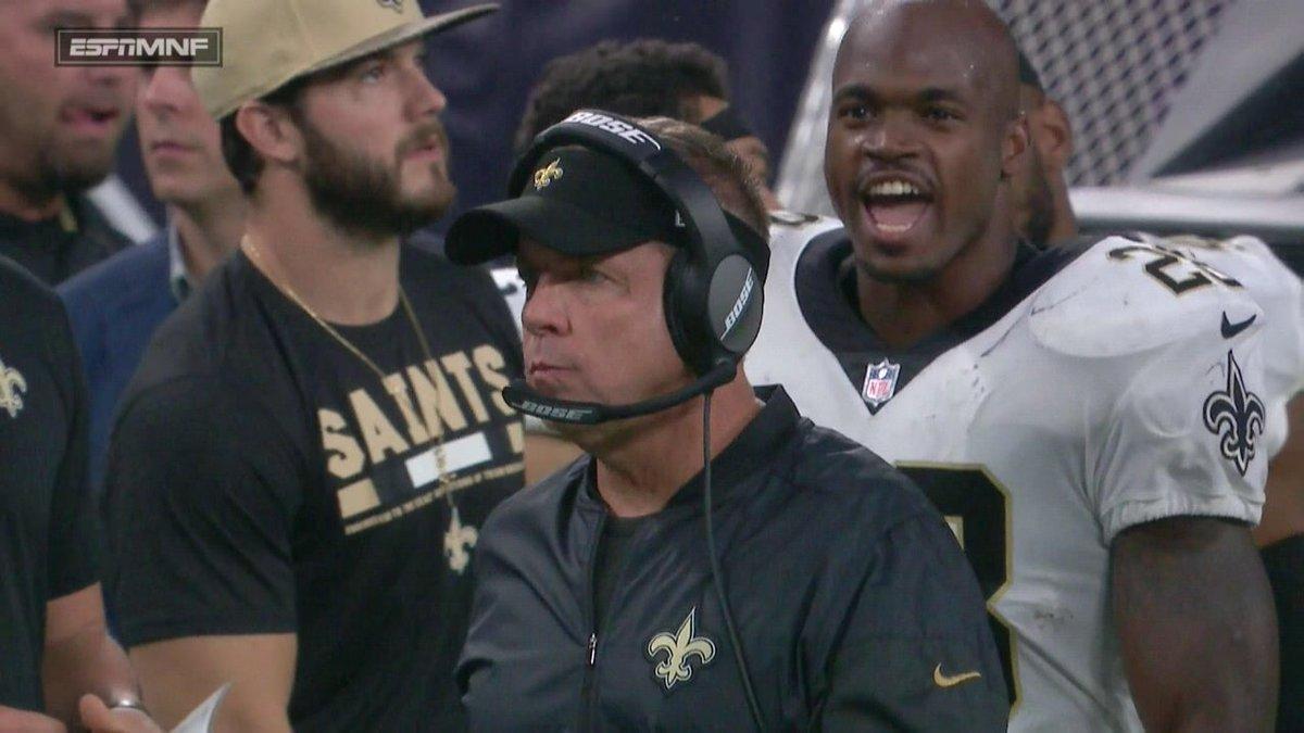 Adrian Peterson denies argument with Sean Payton after quiet Saints debut, NFL News