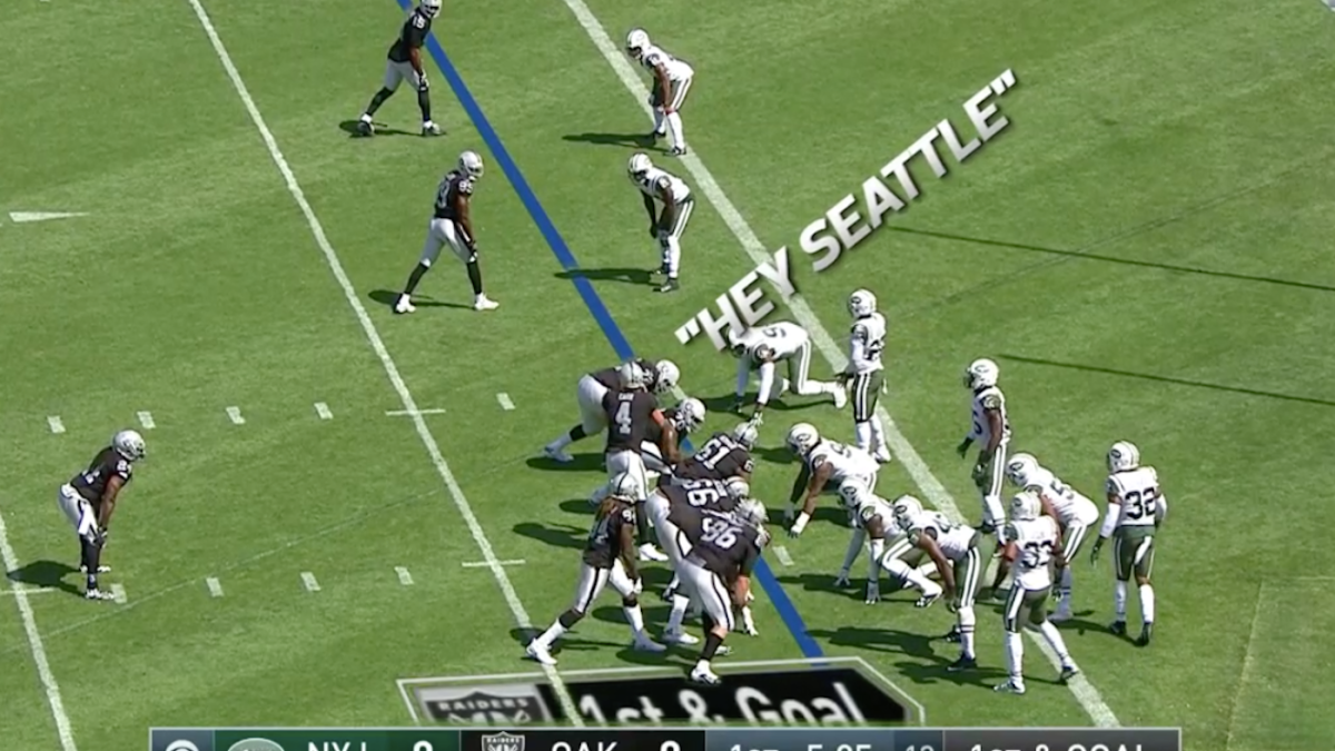 Raiders have a goal line audible that trolls Seahawks hard for Super Bowl  loss 