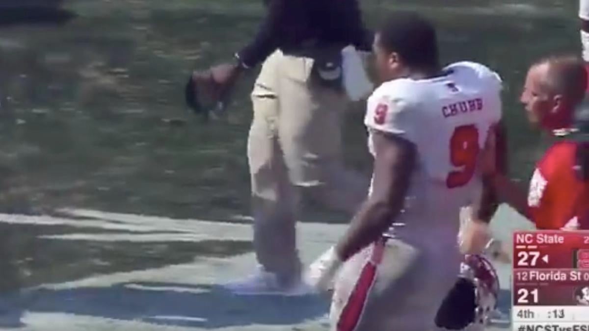 North Carolina State defensive end Bradley Chubb jumps 36 inches