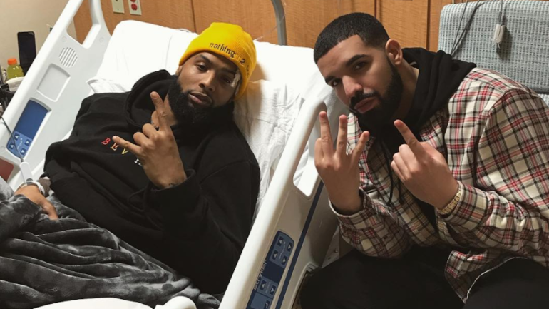 LOOK: Odell Beckham got a visit from Drake in the hospital 