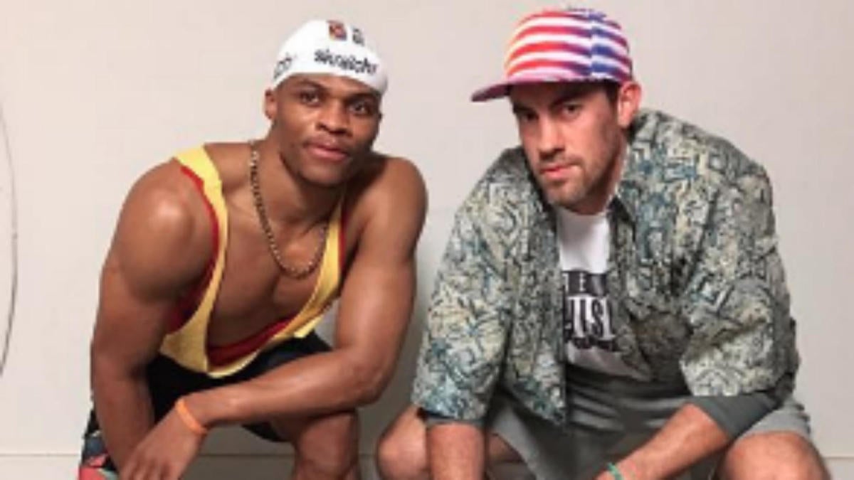 westbrook 2020 halloween costume Look Russell Westbrook And Nick Collison Show Off Perfect Halloween Costumes Cbssports Com westbrook 2020 halloween costume