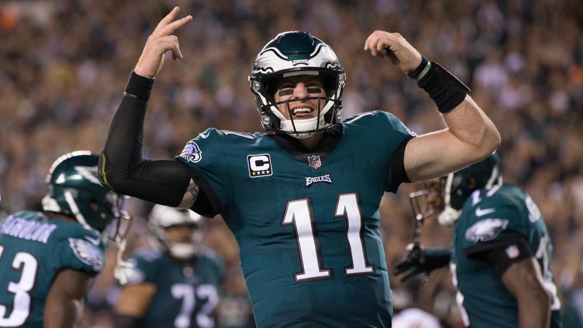 NFL on FOX - Carson Wentz was clapping on the sideline as his fellow QB  Jalen Hurts threw his first career TD Pass in the NFL