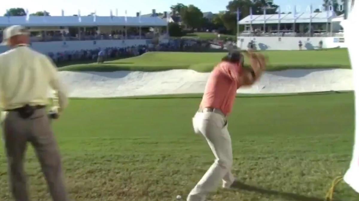 Watch Senior Golfer Gets Worst Break Ever On Penalty Drop