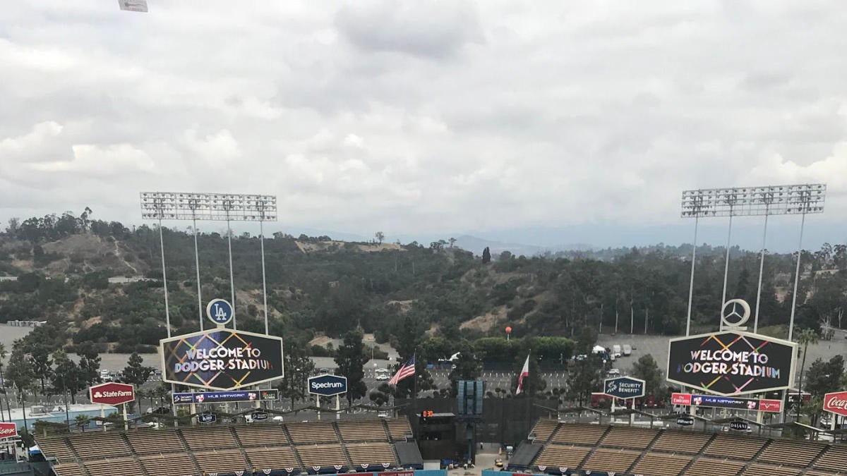 World Series View of the Day The Dodger Stadium entrance and top row