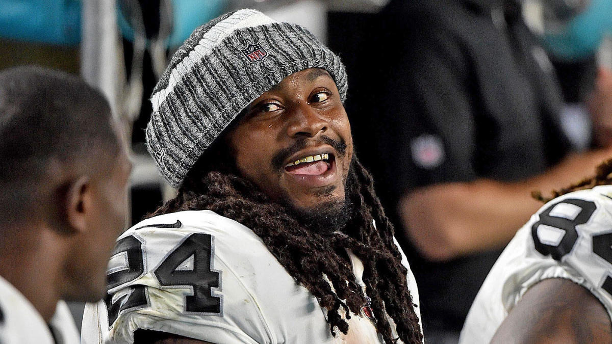 Marshawn Lynch quickly regrets f-bomb on ESPN — then curses again