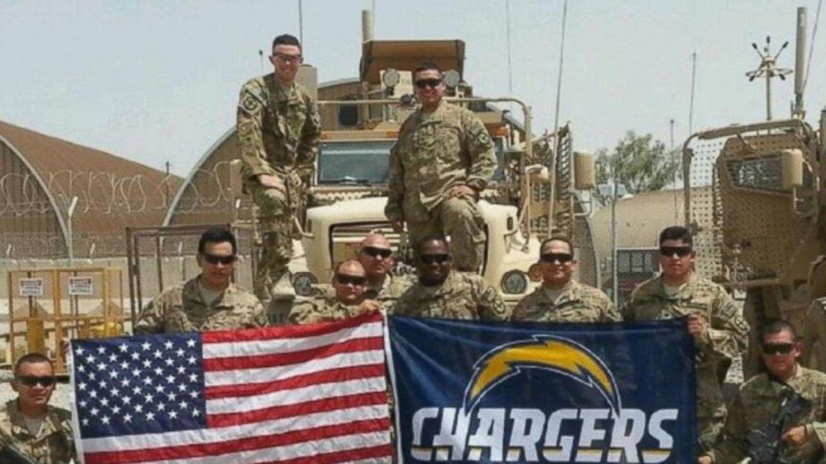 Two Army soldiers rip Chargers for cropping 'San Diego' from photo - The  San Diego Union-Tribune