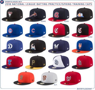 MLB unveils 2018 spring training hats 