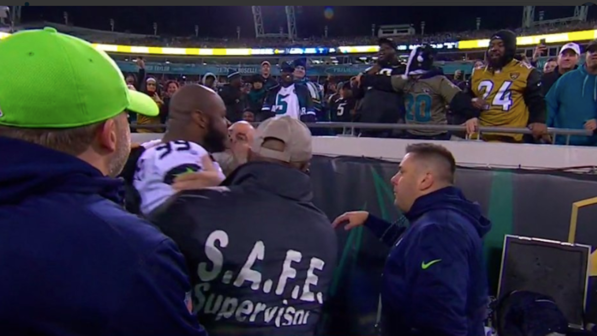 Jaguars, NFL, stadium operator investigating Seahawk's altercation with fans