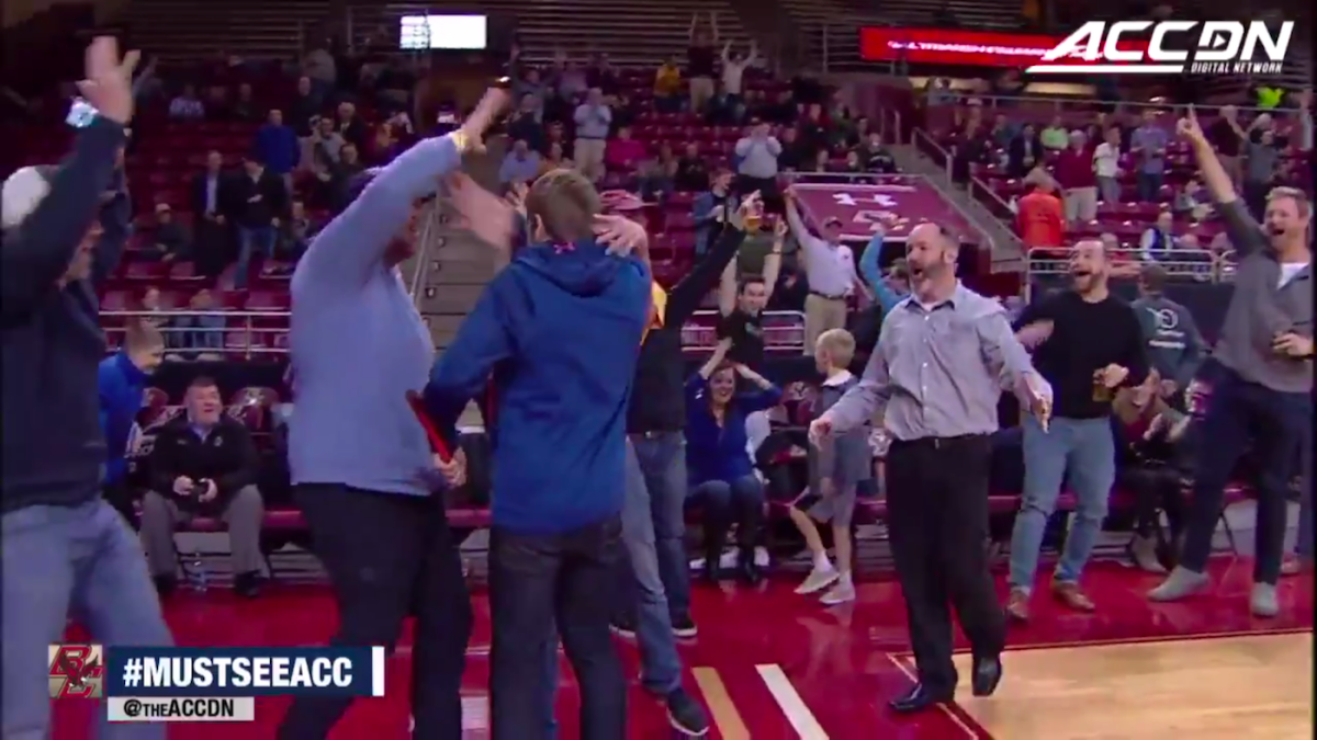 WATCH Boston College fan wins 1,000 worth of gear after drilling 94
