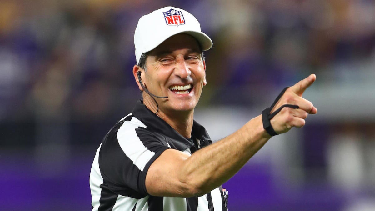 Regulation Time. 23rd Nov, 2015. MA, USA: Referee Gene Steratore (114)  stands on the field during the National Football League game between the  Buffalo Bills and the New England Patriots held at