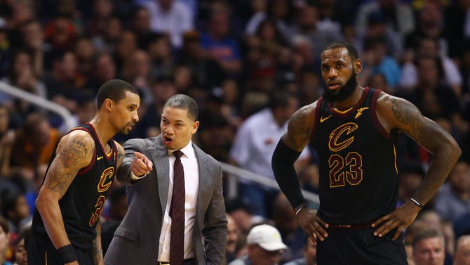 George Hill, Tyronn Lue, LeBron James