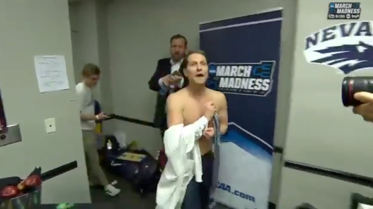 Cussin' Nevada coach got shirtless after pulling off historic March Madness  comeback 