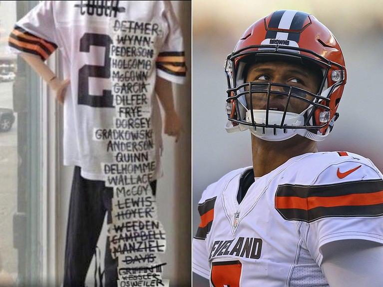Image result for cleveland browns jersey with all quarterbacks