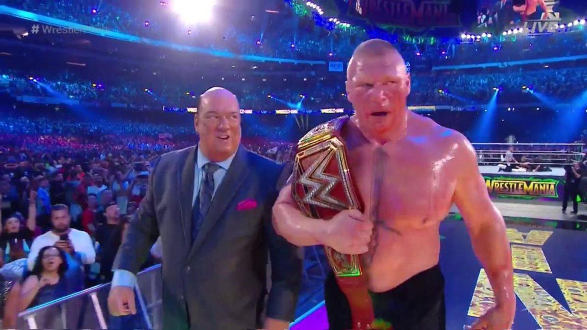 Wwe Wrestlemania 34 Fans Stunned Confused After Brock Lesnar