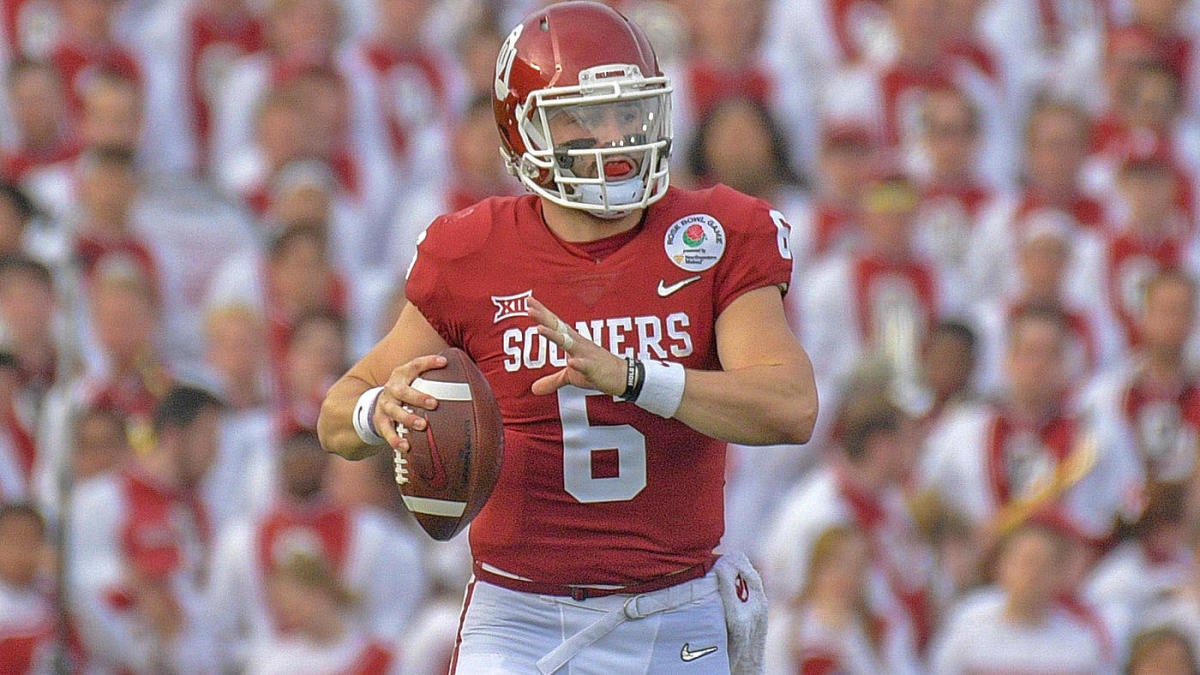 Baker Mayfield channels Brett Favre, jorts and all, in a draft day photo  recreation 