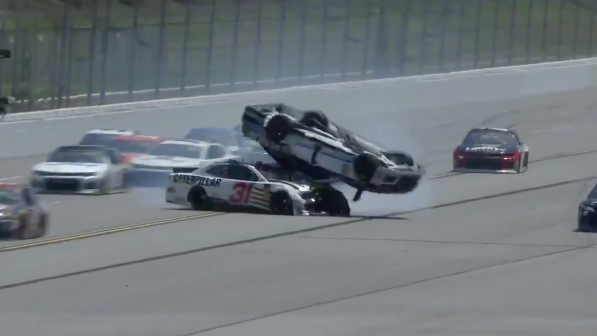 NASCAR at Talladega: Jamie McMurray goes flying in final practice as ...