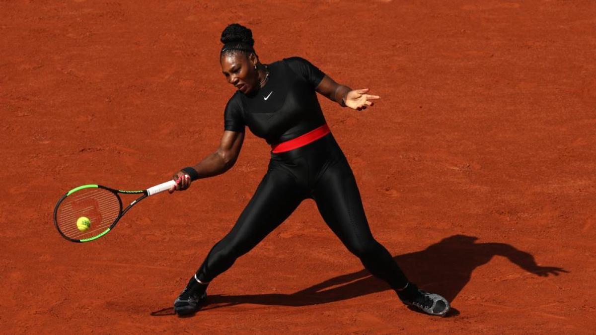 French Open 2018: Serena Williams wears black bodysuit, claims first major  win since pregnancy 