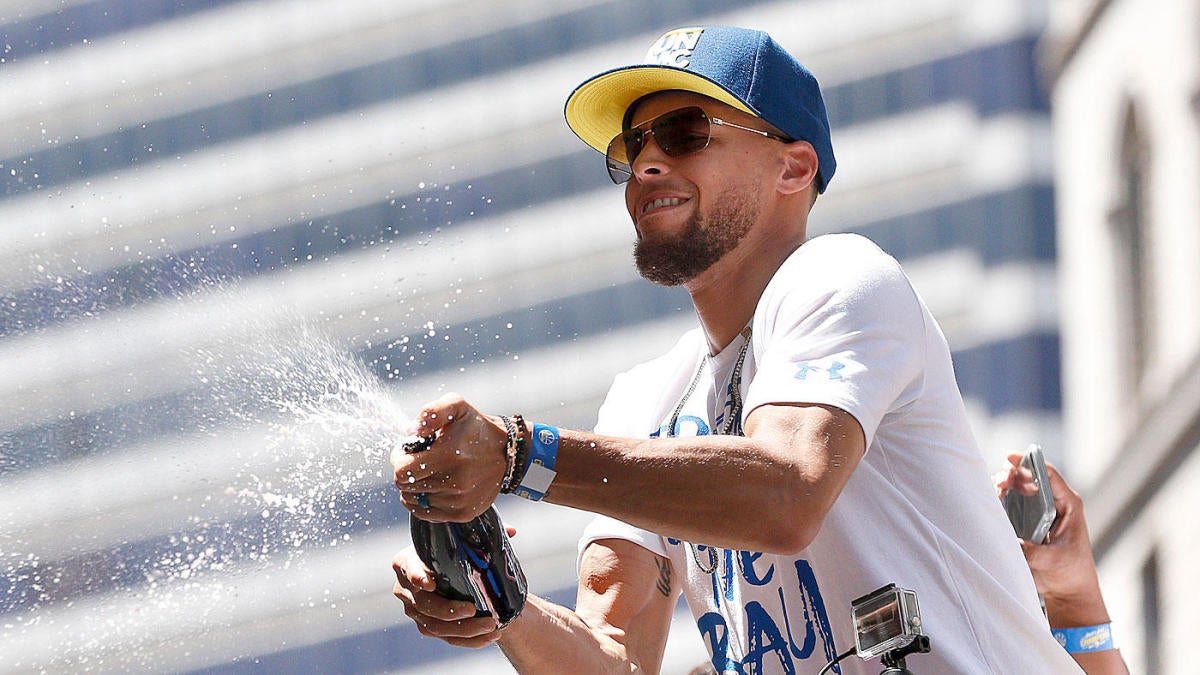 Stephen Curry and the Warriors sprayed 500K worth of sparkling wine at