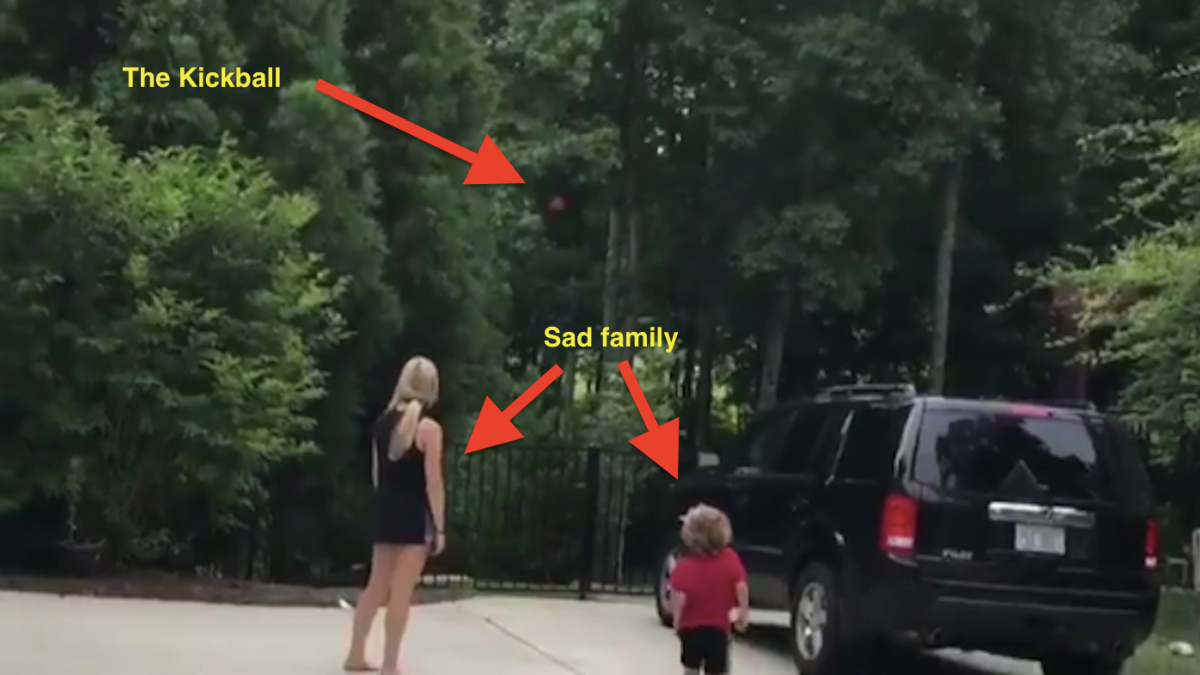 LOOK This is why NFL kickers should never be allowed to play kickball