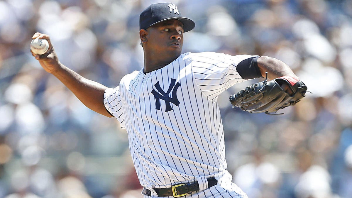 Luis Severino is ins white yankees jersey piring confidence for