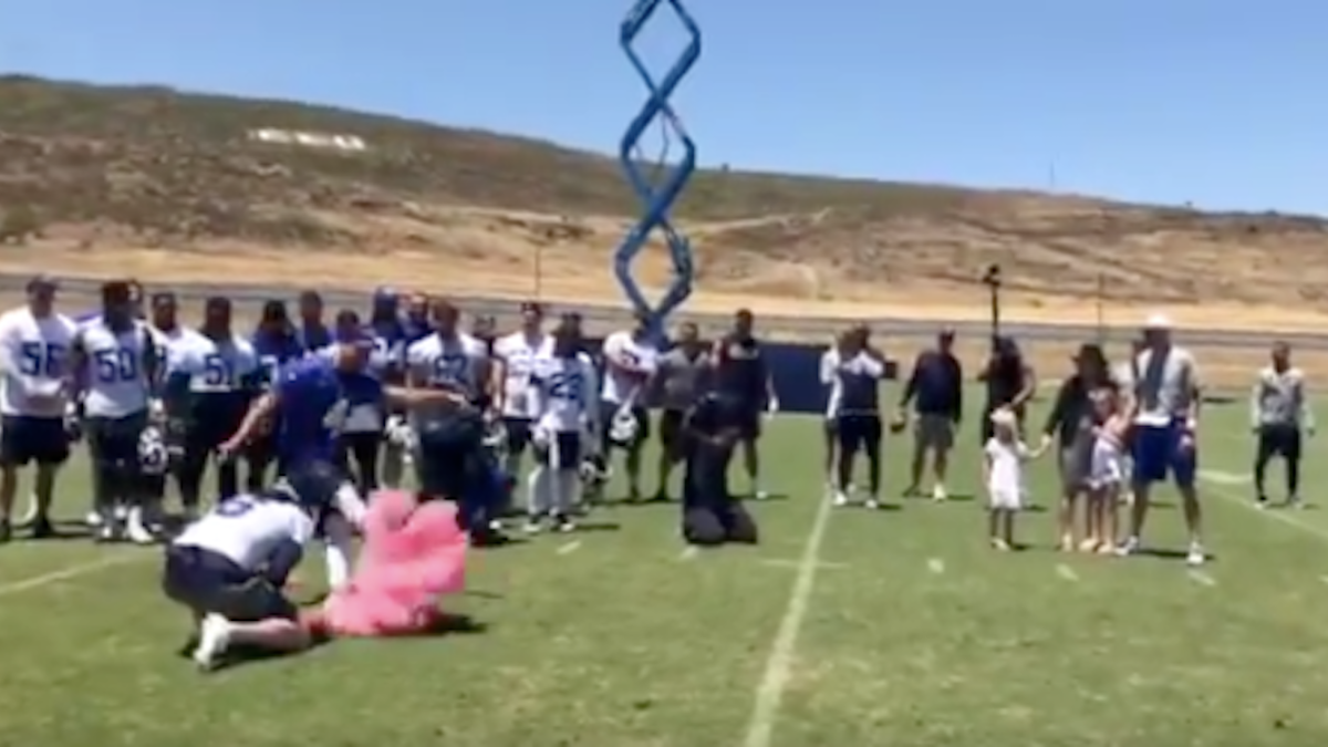 Rams Put New Twist on Baby Gender Reveal