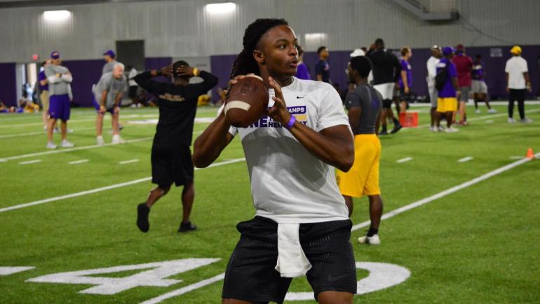 2019 quarterback Peter Parrish LSU camp clips - CBSSports.com