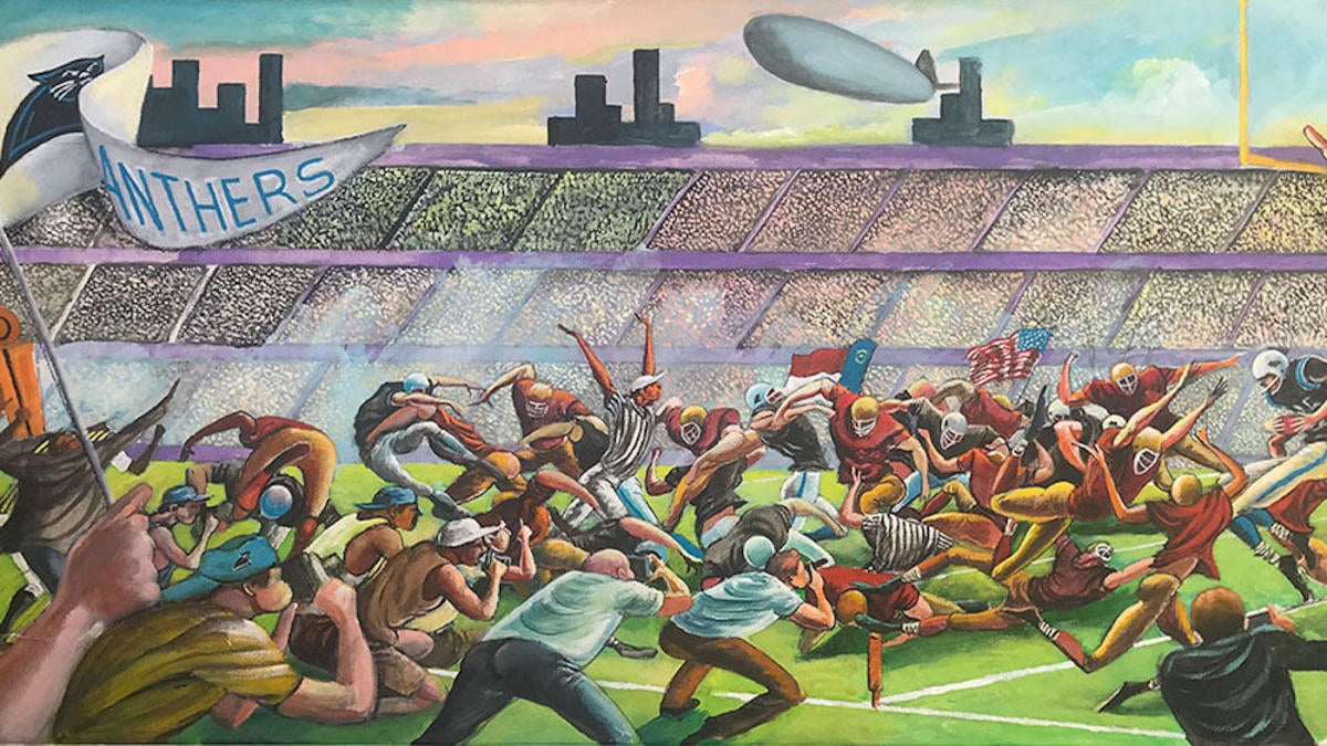 Ex Nfl Player Ernie Barnes Marvelous Paintings Featured In North